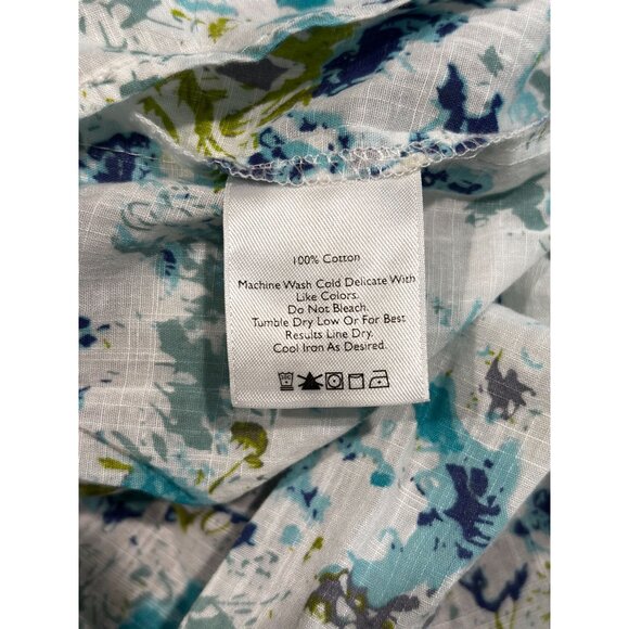 Eddie Bauer Womens Long Sleeve Floral Button-Up Shirt Multicolor XL - Picture 5 of 11